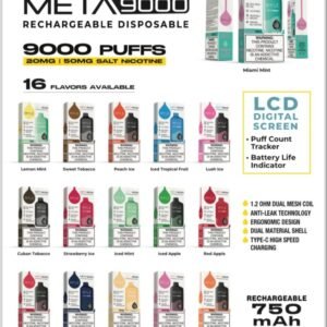 Myle Meta 9000 Rechargeable Disposable: The Future of Vaping in Dubai